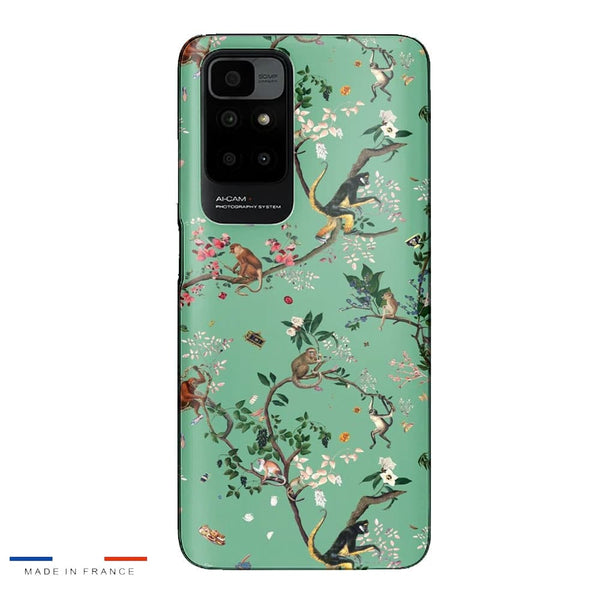 Coque Xiaomi Redmi 10 Monde des singes vert