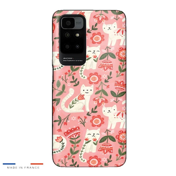 Coque Xiaomi Redmi 10 Motif de chat folklorique