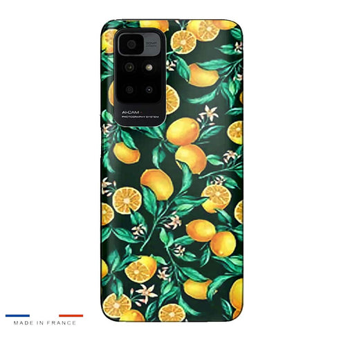 Coque Xiaomi Redmi 10 Orange sur Fond Noir