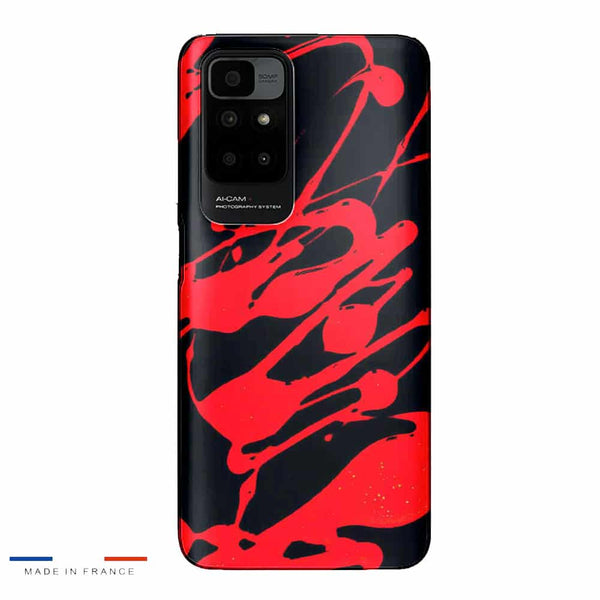 Coque Xiaomi Redmi 10 Paint Slpash Rouge