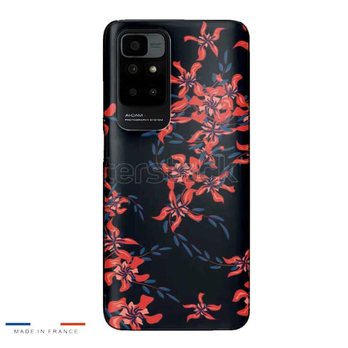 Coque Xiaomi Redmi 10 Rouge en Noir