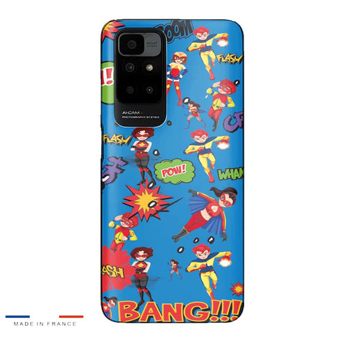 Coque Xiaomi Redmi 10 Super Héros Bleu