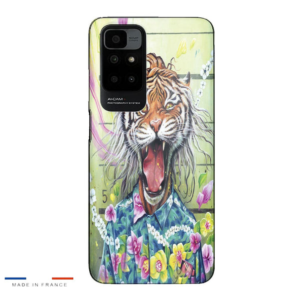 Coque Xiaomi Redmi 10 Tiger Flowers