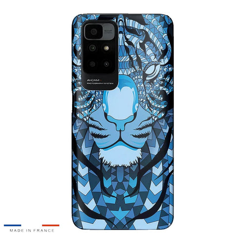Coque Xiaomi Redmi 10 Tigre Bleu Aztec