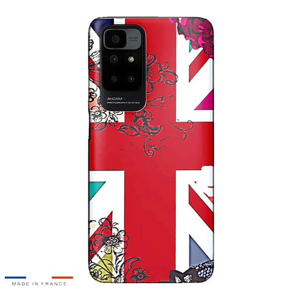 Coque Xiaomi Redmi 10 Union Jack Flowers