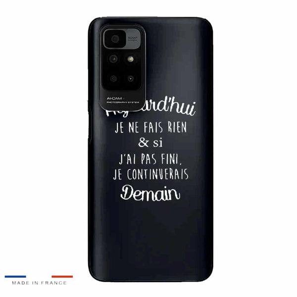 Coque Xiaomi Redmi 10 Aujourd'hui je ne fais rien