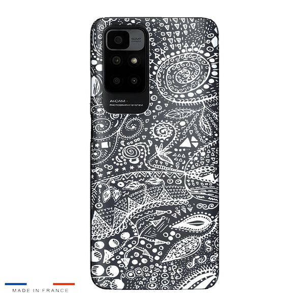 Coque Xiaomi Redmi 10 Aztec bw handmade