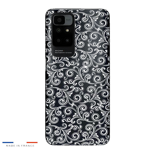 Coque Xiaomi Redmi 10 Black and white swirls