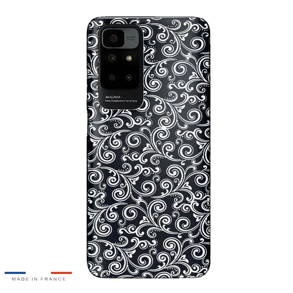 Coque Xiaomi Redmi 10 Black and white swirls