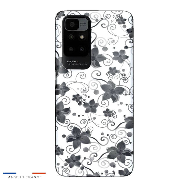 Coque Xiaomi Redmi 10 Black Flower