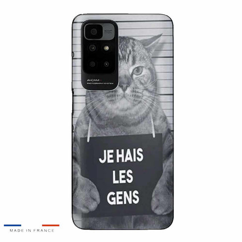 Coque Xiaomi Redmi 10 I hate People Jail Cat