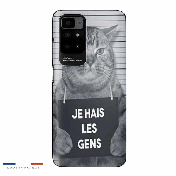 Coque Xiaomi Redmi 10 I hate People Jail Cat