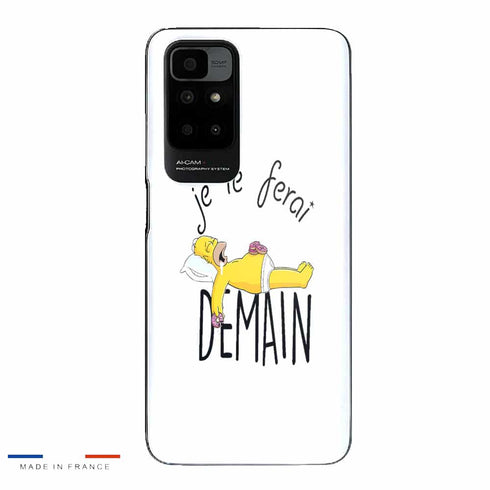Coque portable Xiaomi Redmi 10 Je le Ferai demain Homer donuts