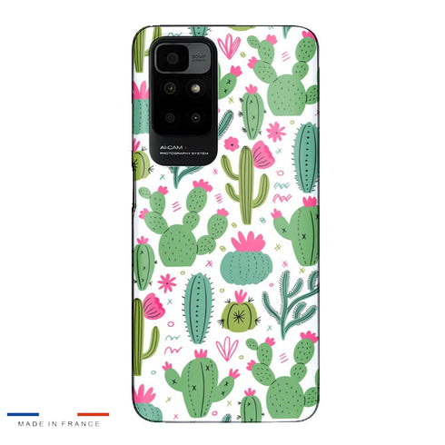 Coque Xiaomi Redmi 10 Minimalist pattern With Cactus Plants