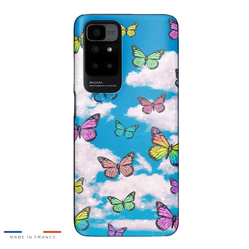 Coque Xiaomi Redmi 10 Motif papillon nuageux