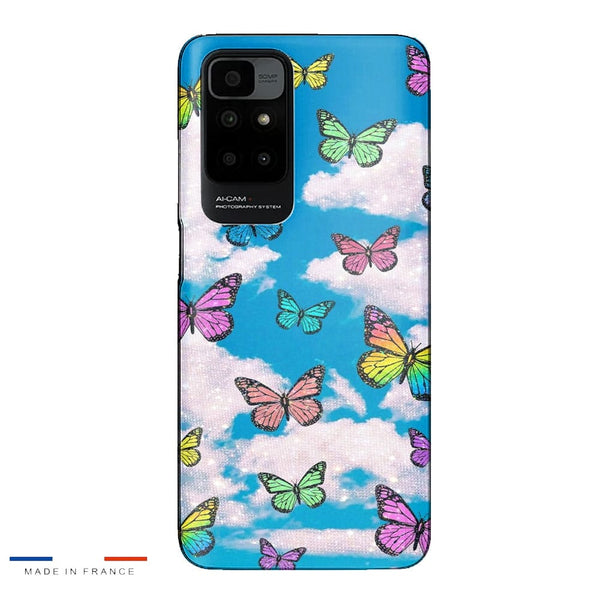 Coque Xiaomi Redmi 10 Motif papillon nuageux
