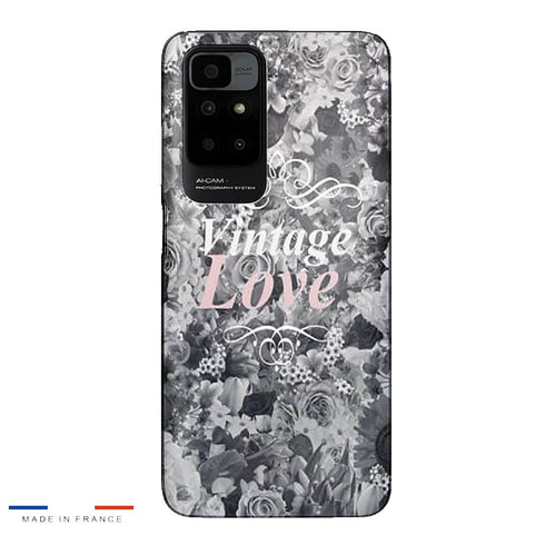 Coque Xiaomi Redmi 10 Vintage love in black and white