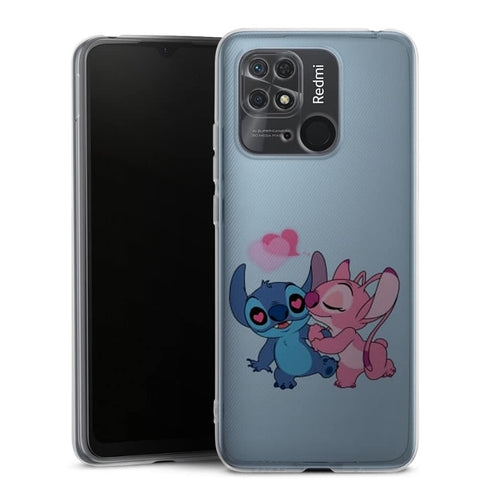 Coque Xiaomi Redmi 10 Stitch angel love heart pink - XIAOMI REDMI 10C