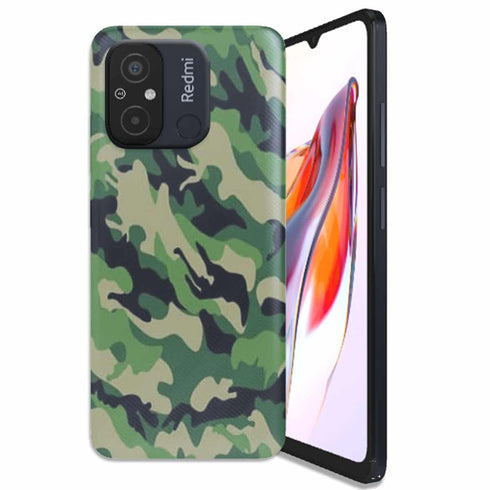 Coque de telephone Xiaomi 12C Camouflage Militaire Vert