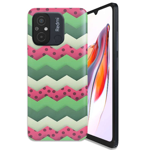 Coque Xiaomi Redmi 12C Pasteque Summer Chevrons