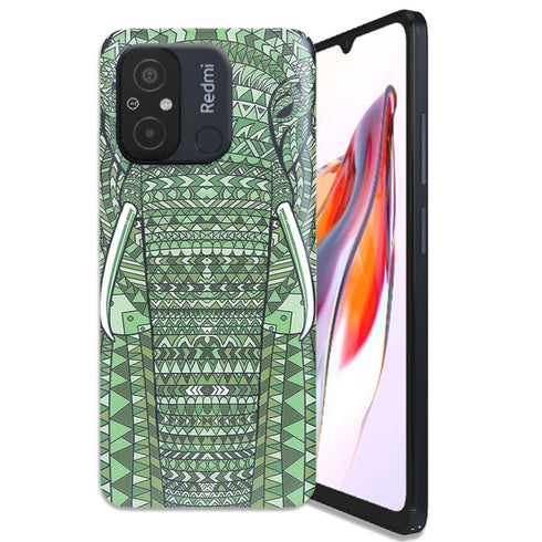 Coque Xiaomi Redmi 12C Elephant Vert Azteque