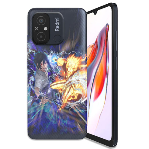Coque Xiaomi Redmi 12C Fight Naruto Sasuke