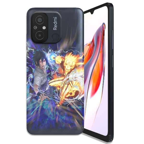 Coque Xiaomi Redmi 12C Fight Naruto Sasuke