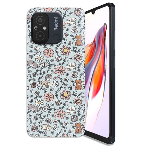 Coque télephone Xiaomi 12C Fleur Miaou