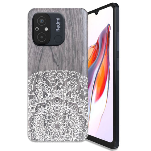 Coque Xiaomi Redmi 12C Floral Lacet Bois