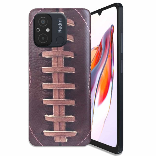 Coque télephone Xiaomi 12C Football en cuir vintage