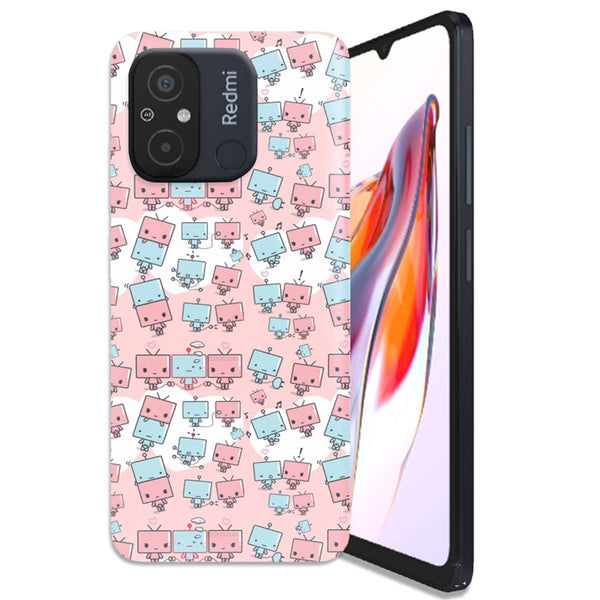 Coque Xiaomi Redmi 12C originale Kawaïi Robots