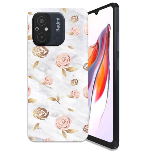 Coque Xiaomi Redmi 12C Marbre rose dor