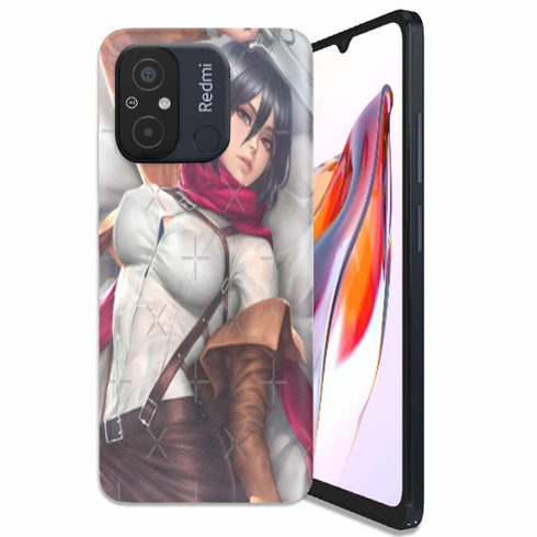 Coque Xiaomi Redmi 12C Mikasa Attack on Titan filles sexy beau cul