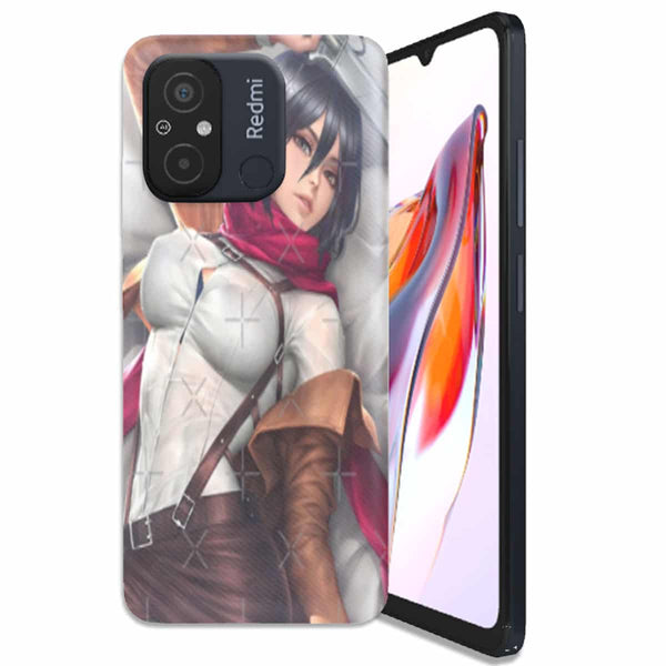 Coque Xiaomi Redmi 12C Mikasa Attack on Titan filles sexy beau cul