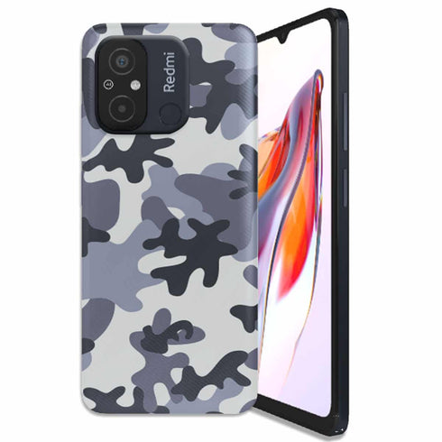 Coque Xiaomi 12C Motif de camouflage noir