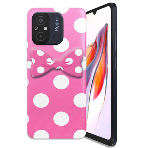 Coque Xiaomi Redmi 12C Minnie Noeud Rose