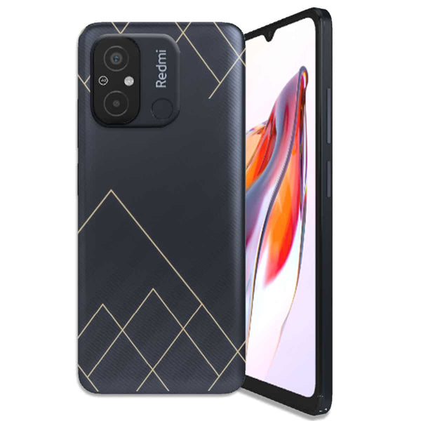 Coque Xiaomi Redmi 12C Noir pierre sarcelle profonde