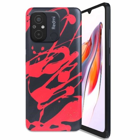 Coque Xiaomi Redmi 12C Paint Slpash Rouge