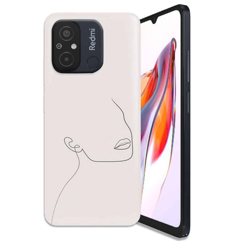 Coque Xiaomi Redmi 12C Pastel Beige Portrait Femme