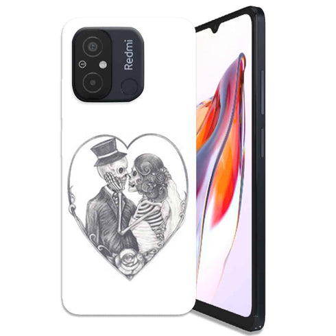 Coque Xiaomi Redmi 12C Skull wedding sugar