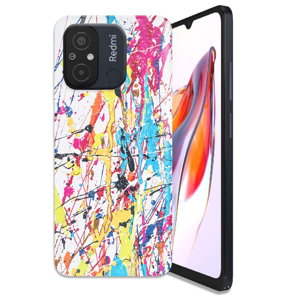 Coque Xiaomi Redmi 12C Splash Paint Arc en ciel
