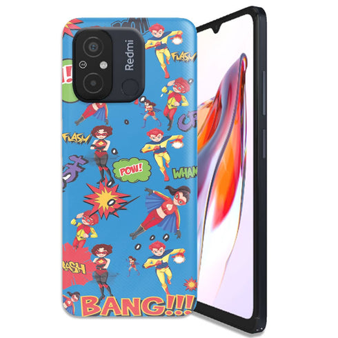 Coque Xiaomi Redmi 12C Super Héros Bleu