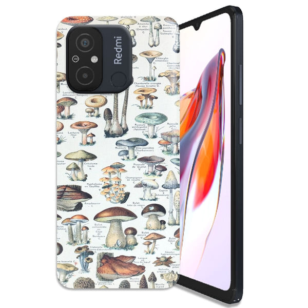 Coque Xiaomi Redmi 12C Tableau des champignons comestibles vintage