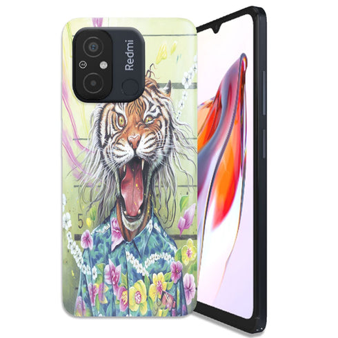 Coque Xiaomi Redmi 12C Tiger Flowers