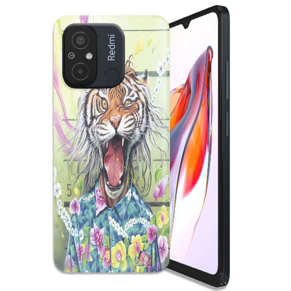 Coque Xiaomi Redmi 12C Tiger Flowers