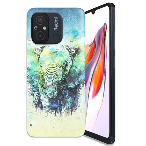 Coque Xiaomi Redmi 12C Water Color Elephant