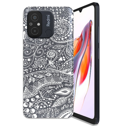 Coque Xiaomi Redmi 12C Aztec bw handmade