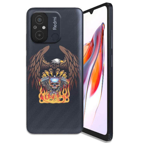 Coque Xiaomi Redmi 12C Harley Davidson Skull engine