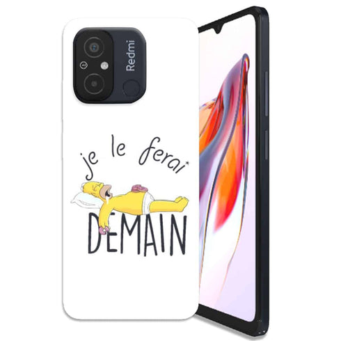 Coque Xiaomi Redmi 12C Je le Ferai demain Homer Donuts