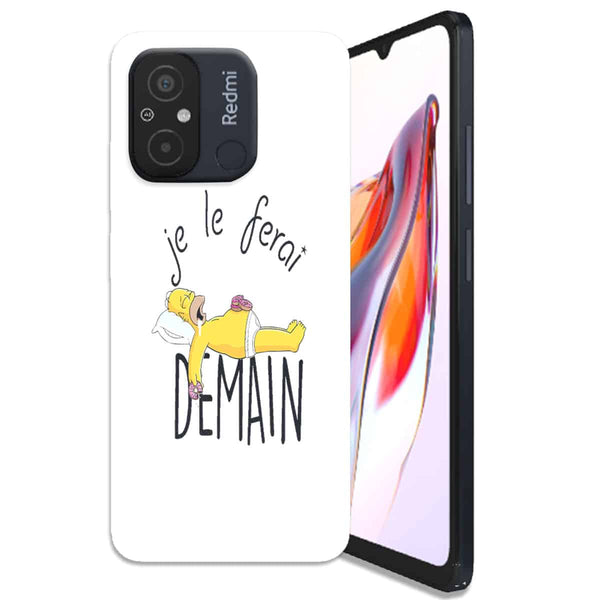 Coque portable Xiaomi 12C Je le Ferai demain Homer donuts